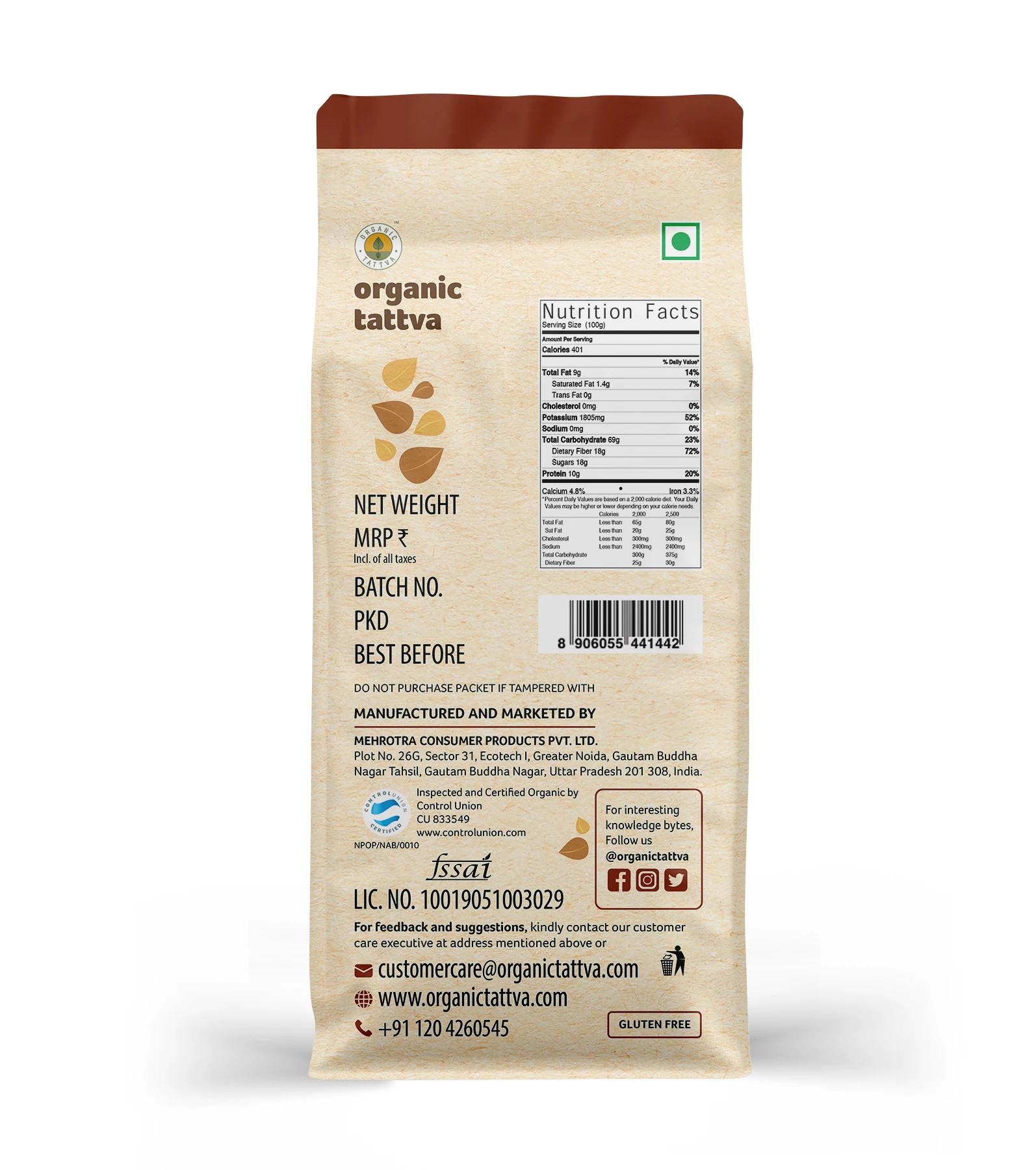 Organic Tattva Organic Soybean Flour - Image 3
