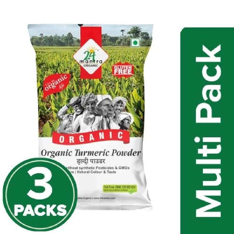 24 Mantra Organic Turmeric Powder (Pack of 3)