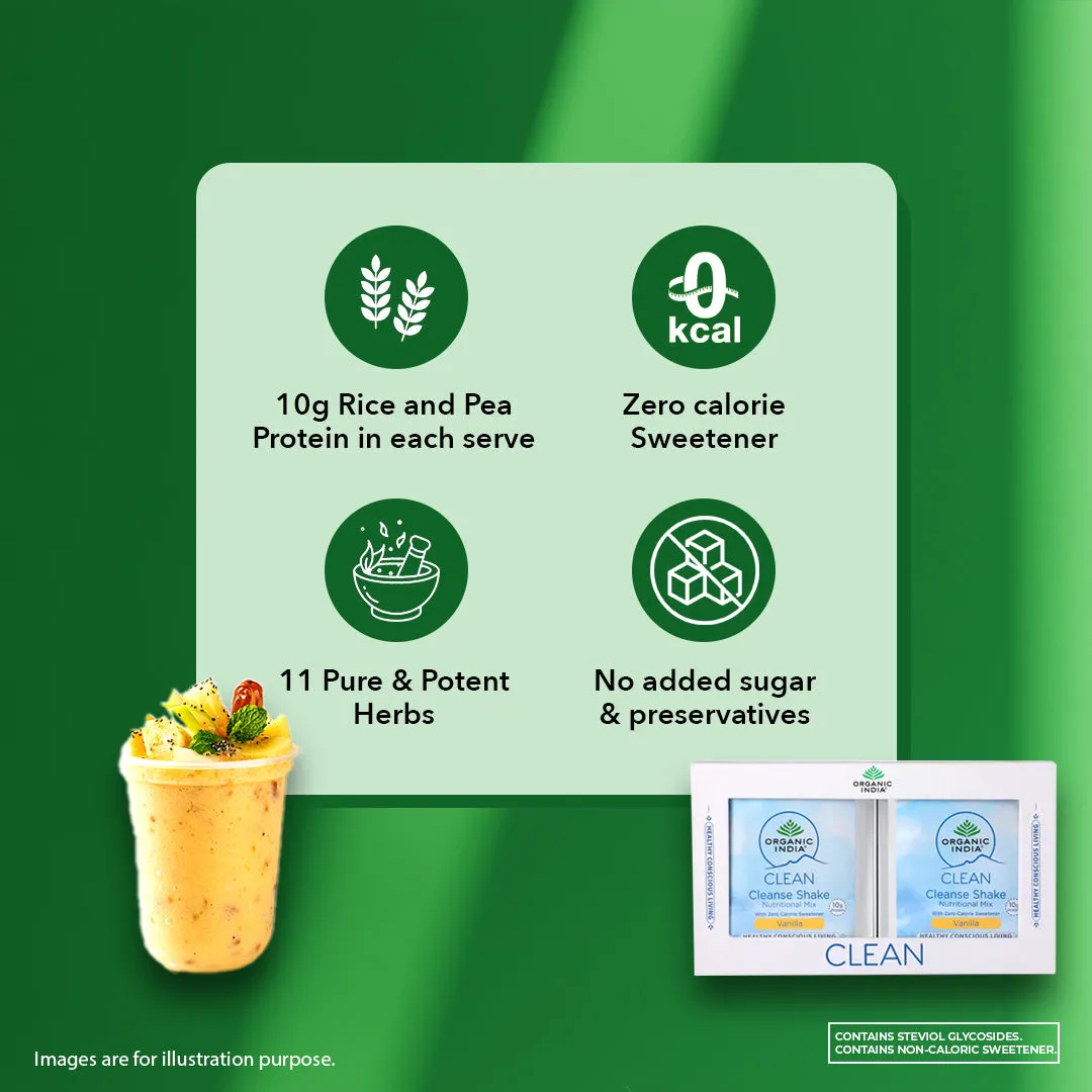 Organic India Clean Cleanse Shake Nutritional Mix Vanilla - Image 3