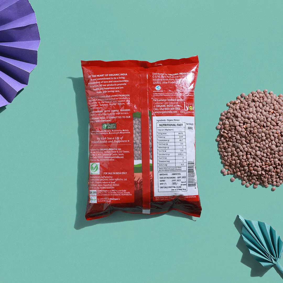 Organic India Masoor Dal Whole - Image 2