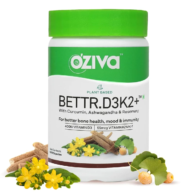 Oziva Plant Based Bettr.d3k2+ Capsules