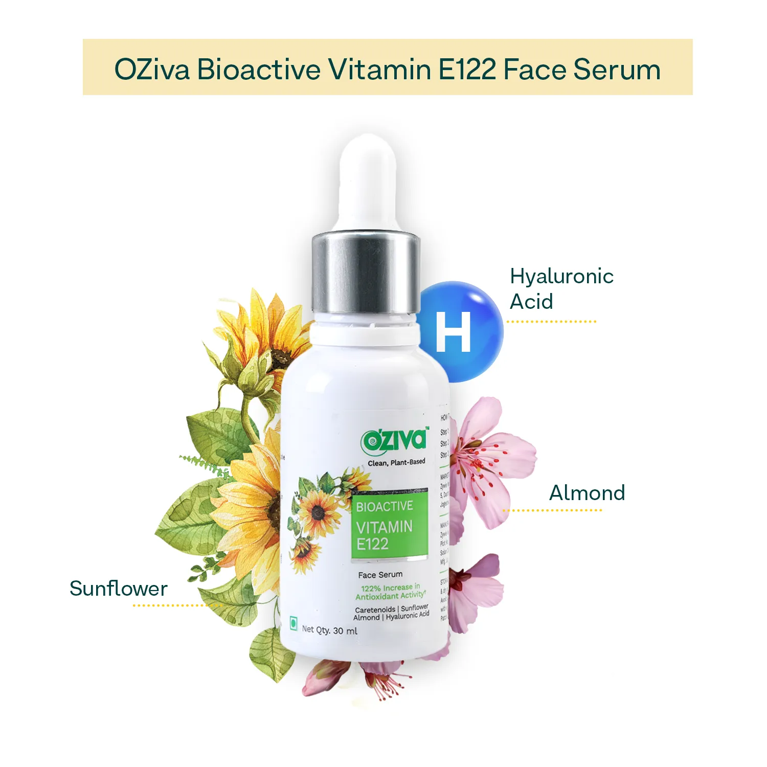 Oziva Bioactive Vitamin E122 Face Serum - Image 2
