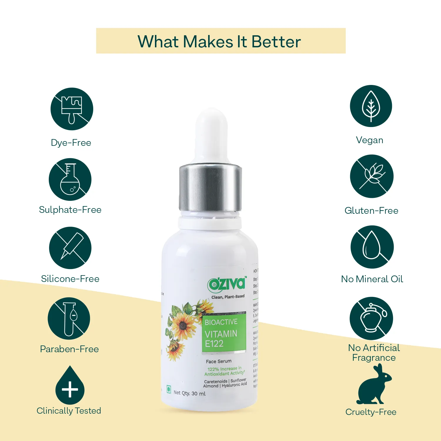 Oziva Bioactive Vitamin E122 Face Serum - Image 4