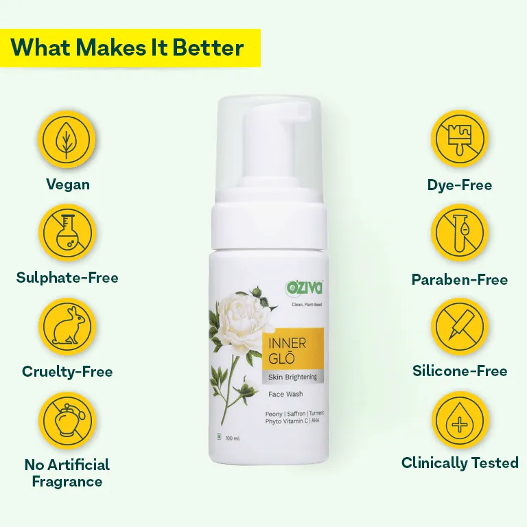 Oziva Inner Glo Skin Brightening Face Wash - Image 4