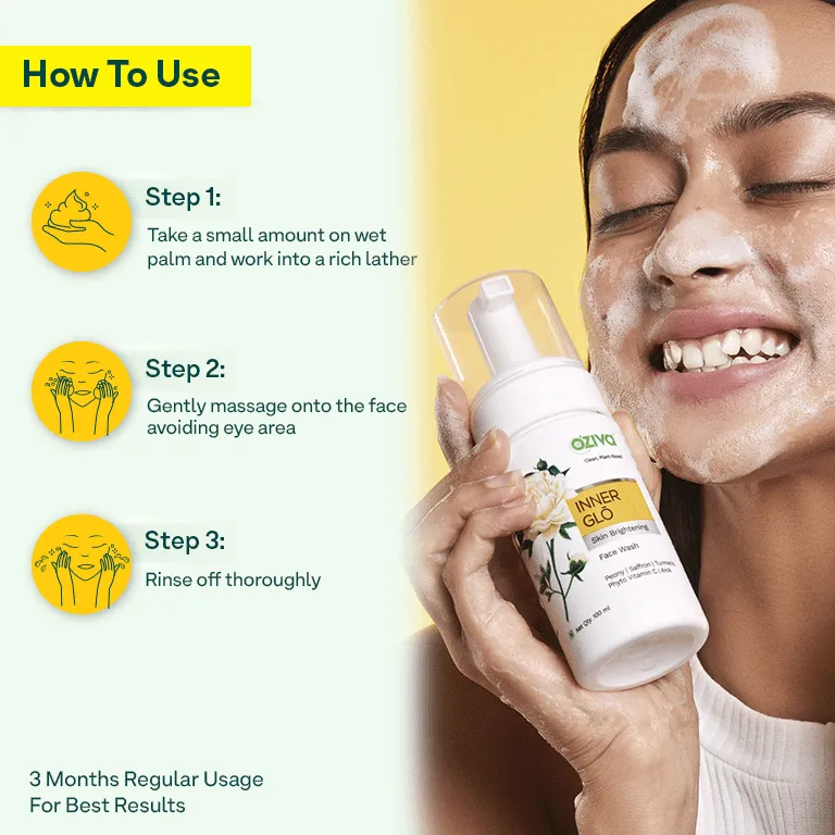 Oziva Inner Glo Skin Brightening Face Wash - Image 5