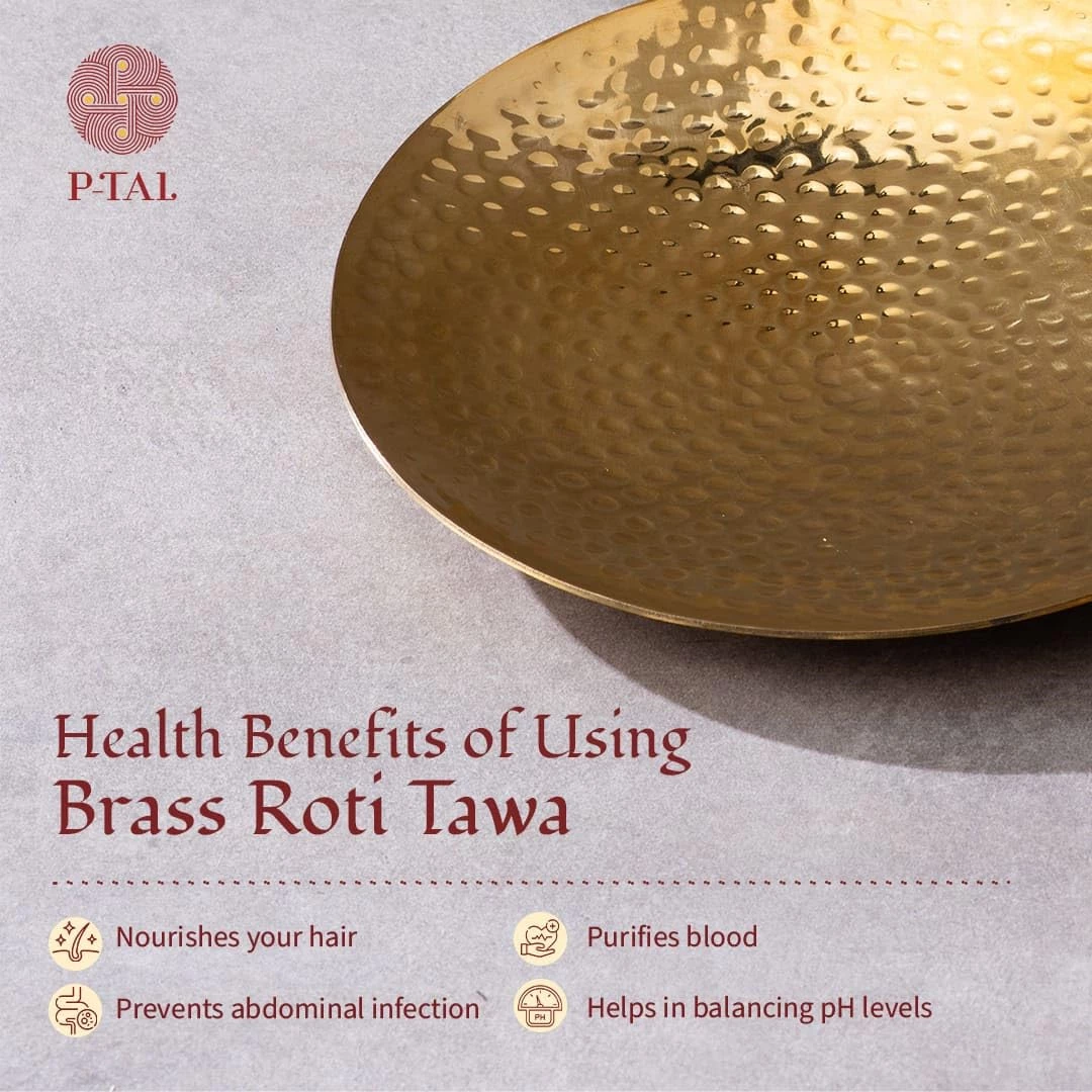 P TAL Brass Roti Tawa Teflon Free Non-Toxic Tawa for Roti - Image 6