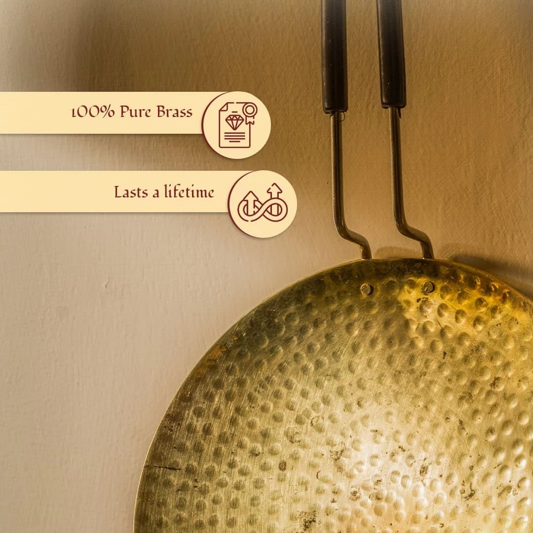 P TAL Brass Roti Tawa Teflon Free Non-Toxic Tawa for Roti - Image 8