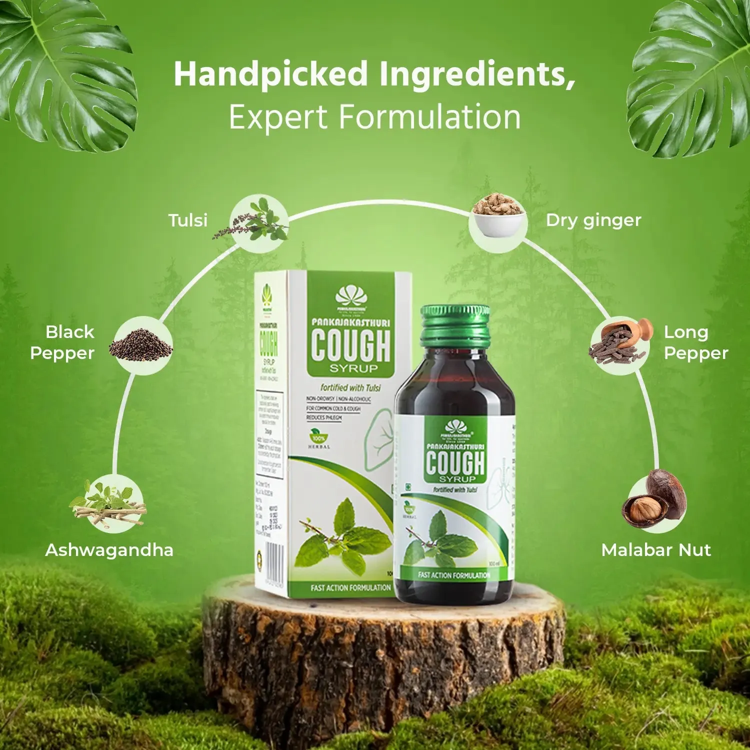 Pankajakasthuri Cough Syrup Tulsi - Image 4