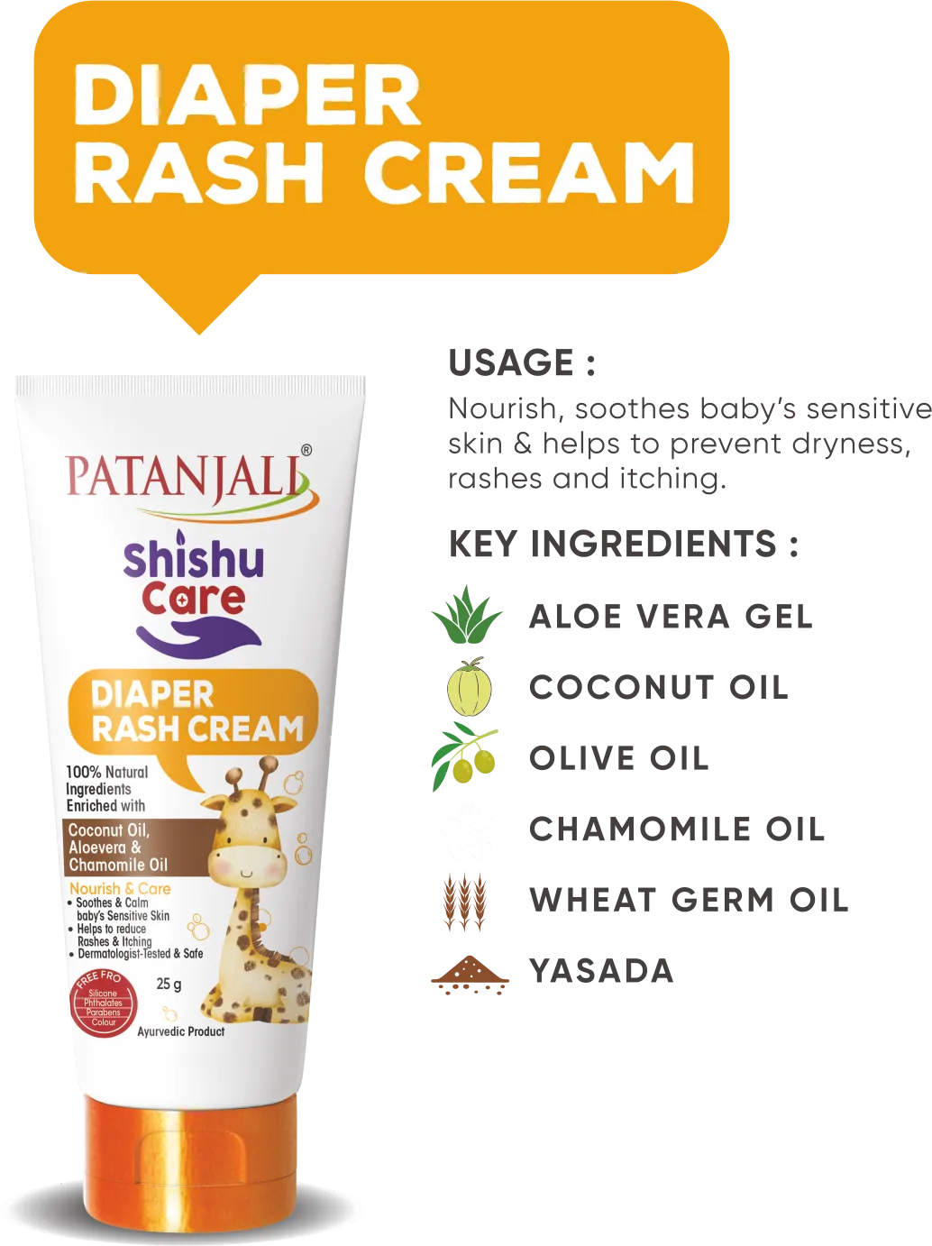 Patanjali Shishu Care Diapper Rash Cream - Image 7
