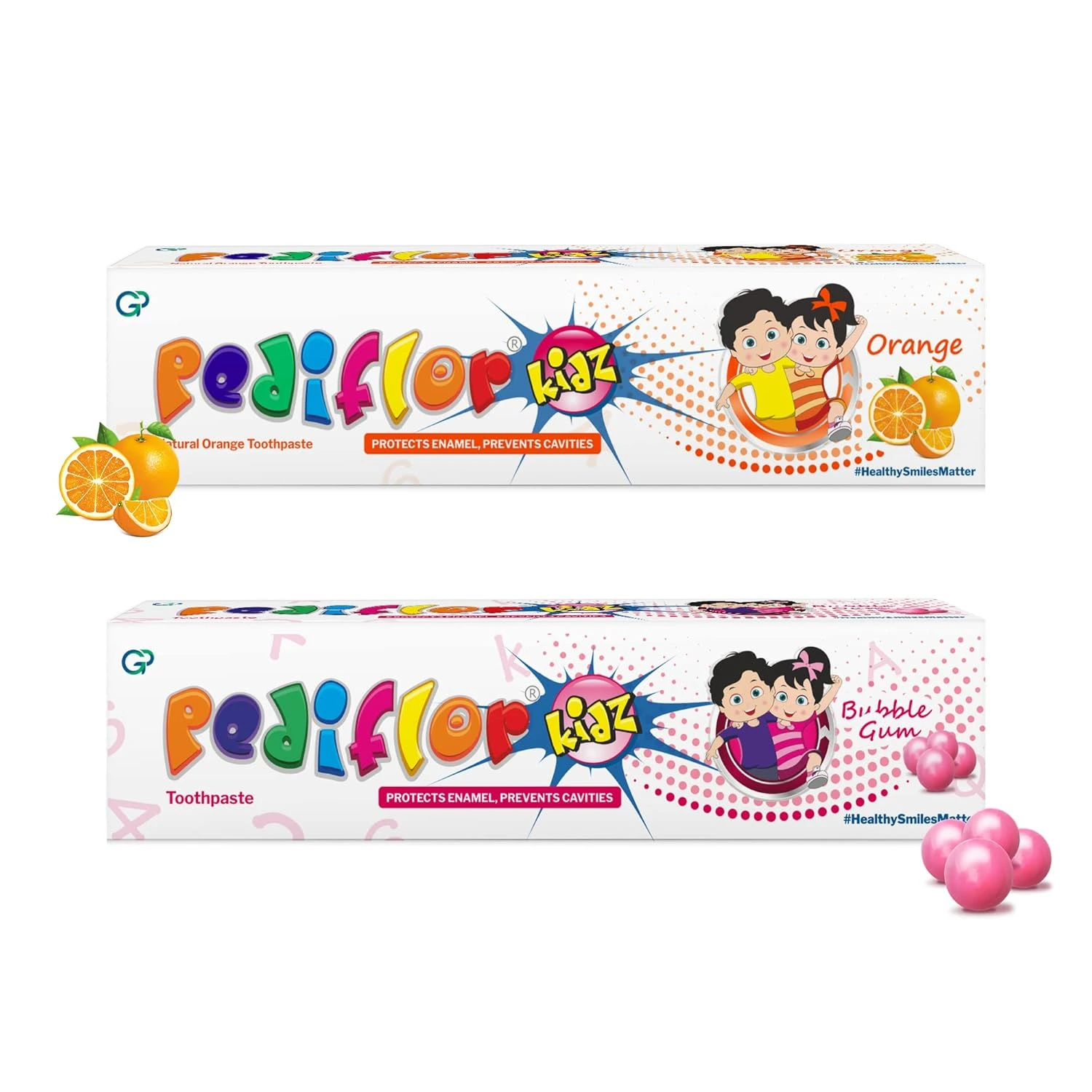 Pediflor Kidz Enamel Protection Cavity Toothpaste For Children Bubble Gum And Orange