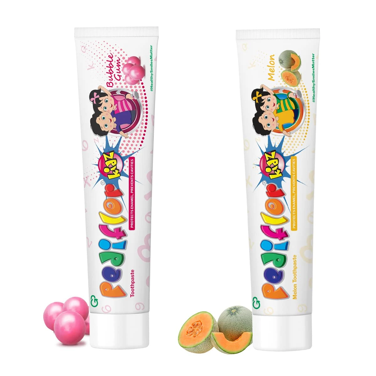 Pediflor Kidz Enamel Protection Cavity Toothpaste For Children Melon And Bubble Gum
