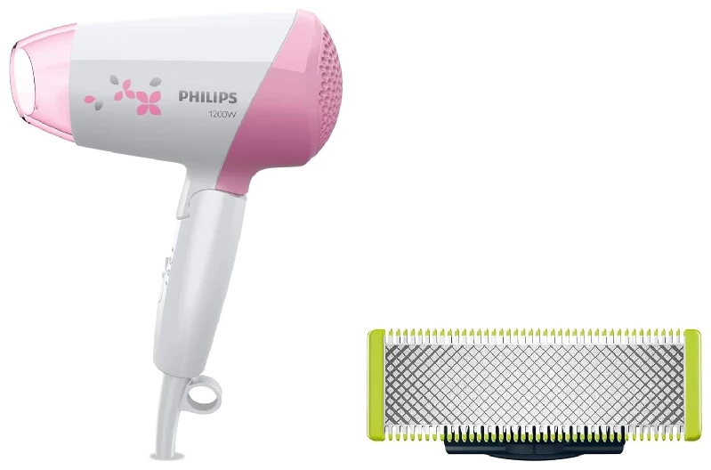 Philips 1200 Watts Hair Dryer With ThermoProtect Replaceable Blade Combo Philips 1200 Watts Hair Dryer With ThermoProtect Replaceable Blade Combo-Model No-HP8120-00