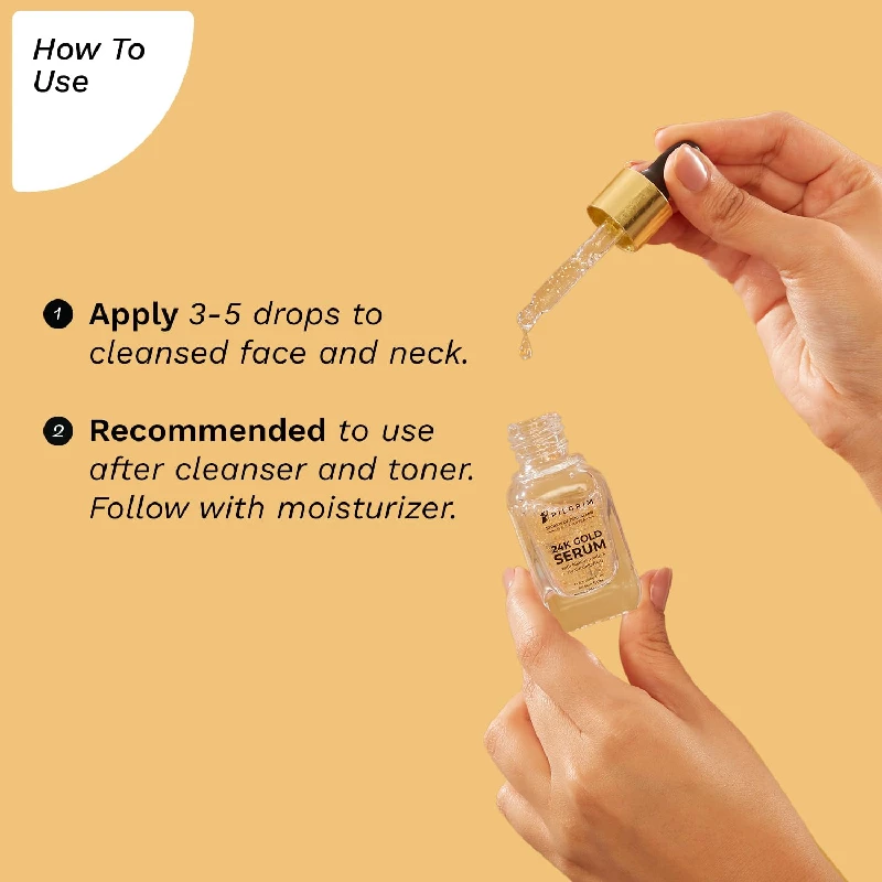 Pilgrim 24K Gold Face Serum With Niacinamide & Hyaluronic Acid - Image 3