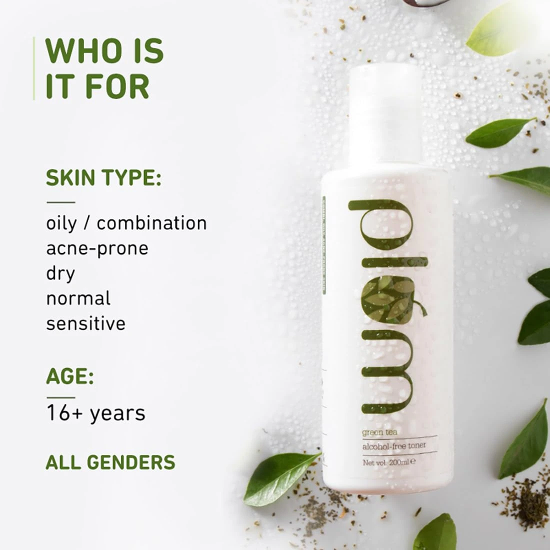 Plum Green Tea Alcohol-Free Face Toner - Image 3