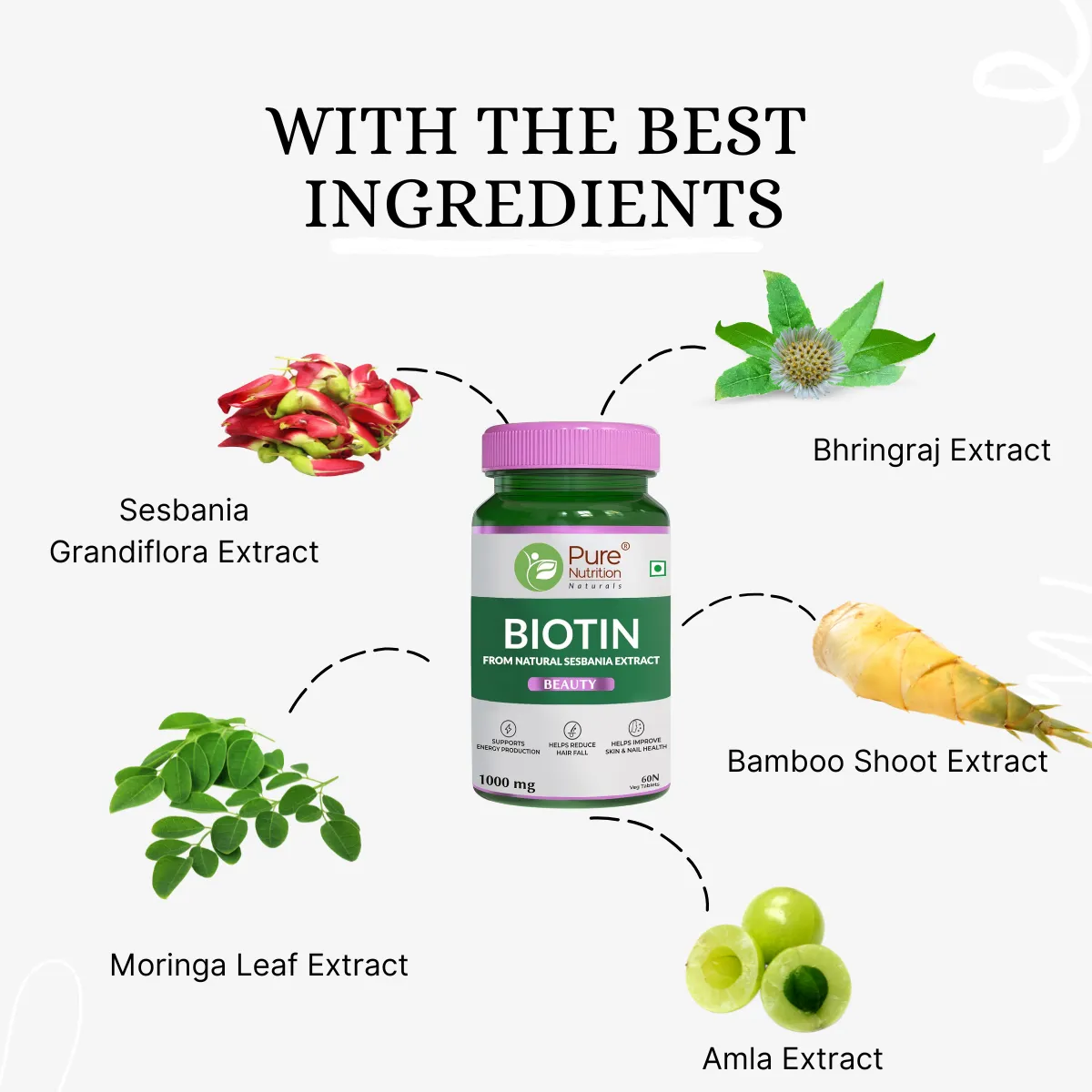 Pure Nutrition Biotin Tablet With Sesbania Extract - Image 4