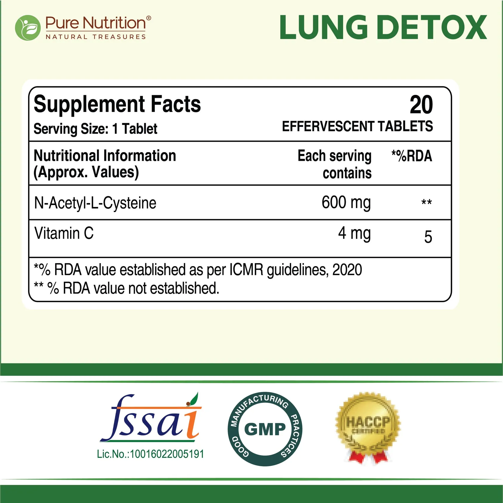 Pure Nutrition Lung Detox Effervescent Tablets - Image 5