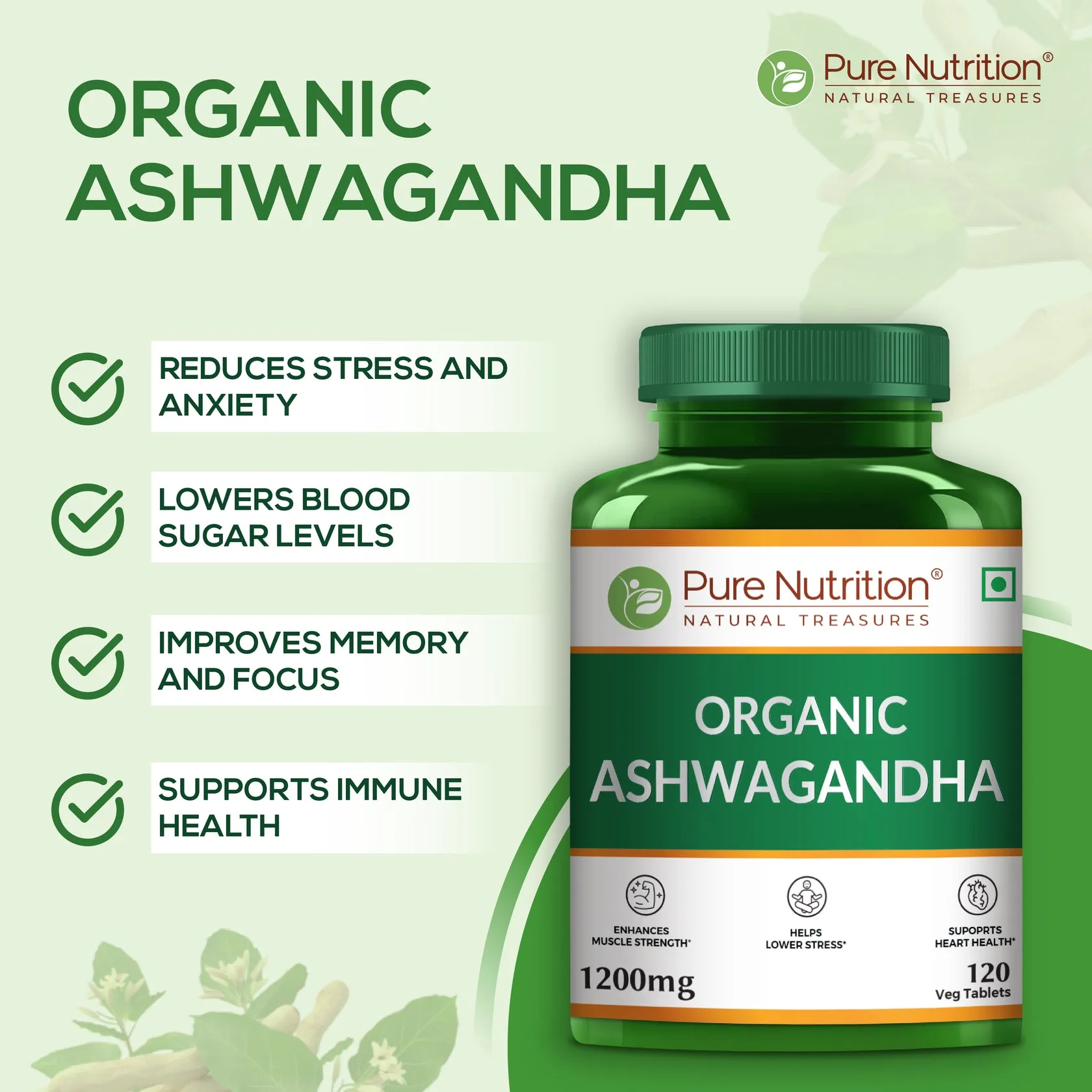 Pure Nutrition Organic Ashwagandha - Image 2