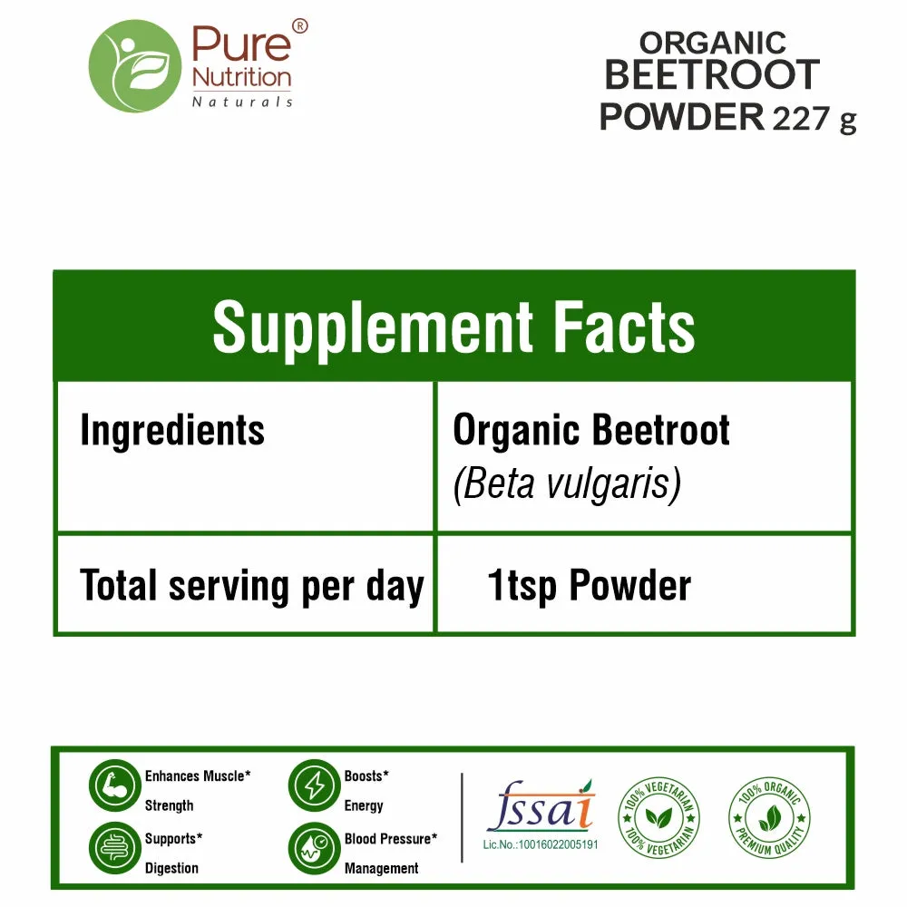 Pure Nutrition Organic Beetroot Powder - Image 2