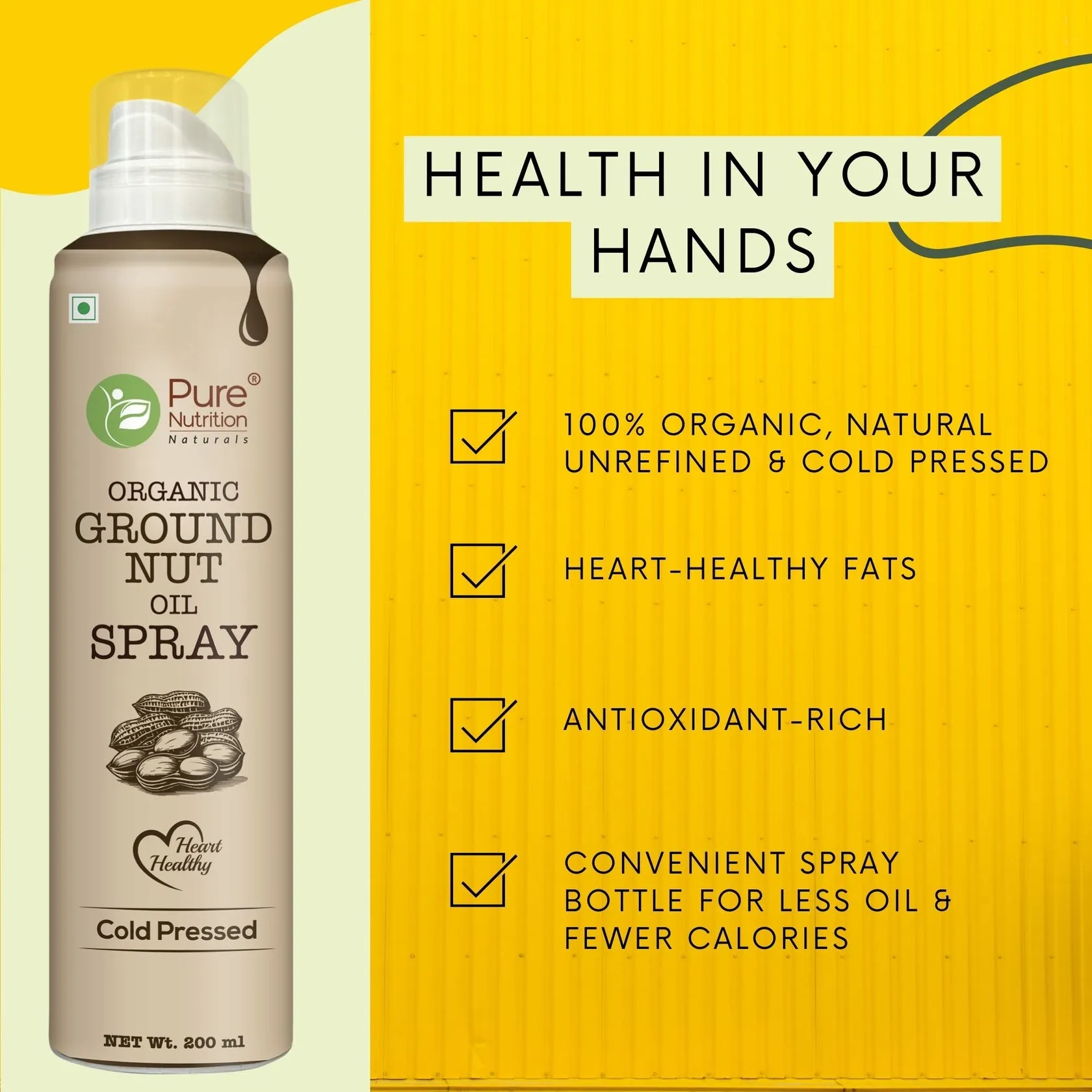 Pure Nutrition Organic Groundnut Oil Spray - Image 2