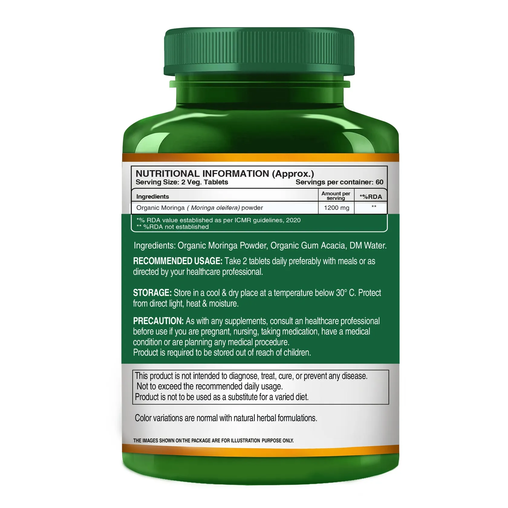 Pure Nutrition Organic Moringa Tablets - Image 6