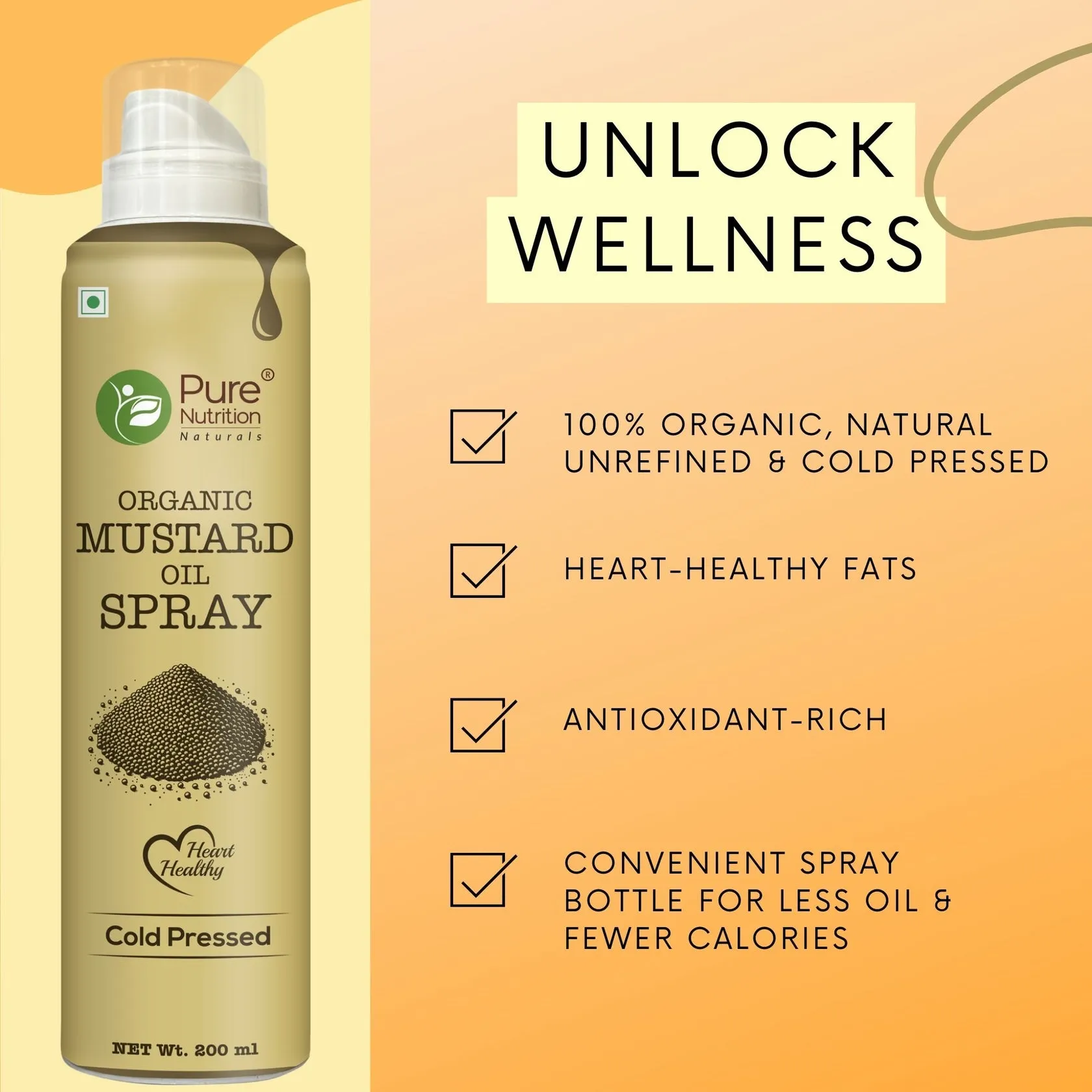 Pure Nutrition Organic Mustard Oil Spray - Image 2