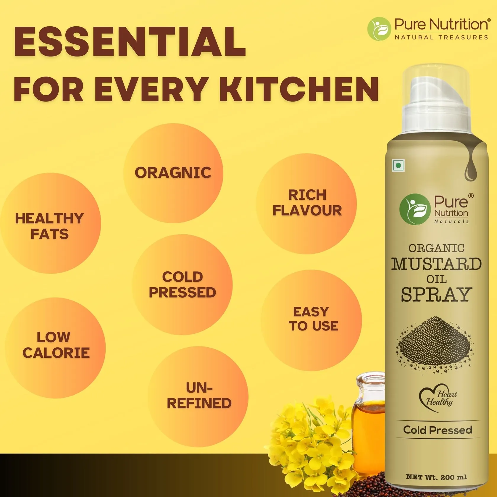 Pure Nutrition Organic Mustard Oil Spray - Image 5