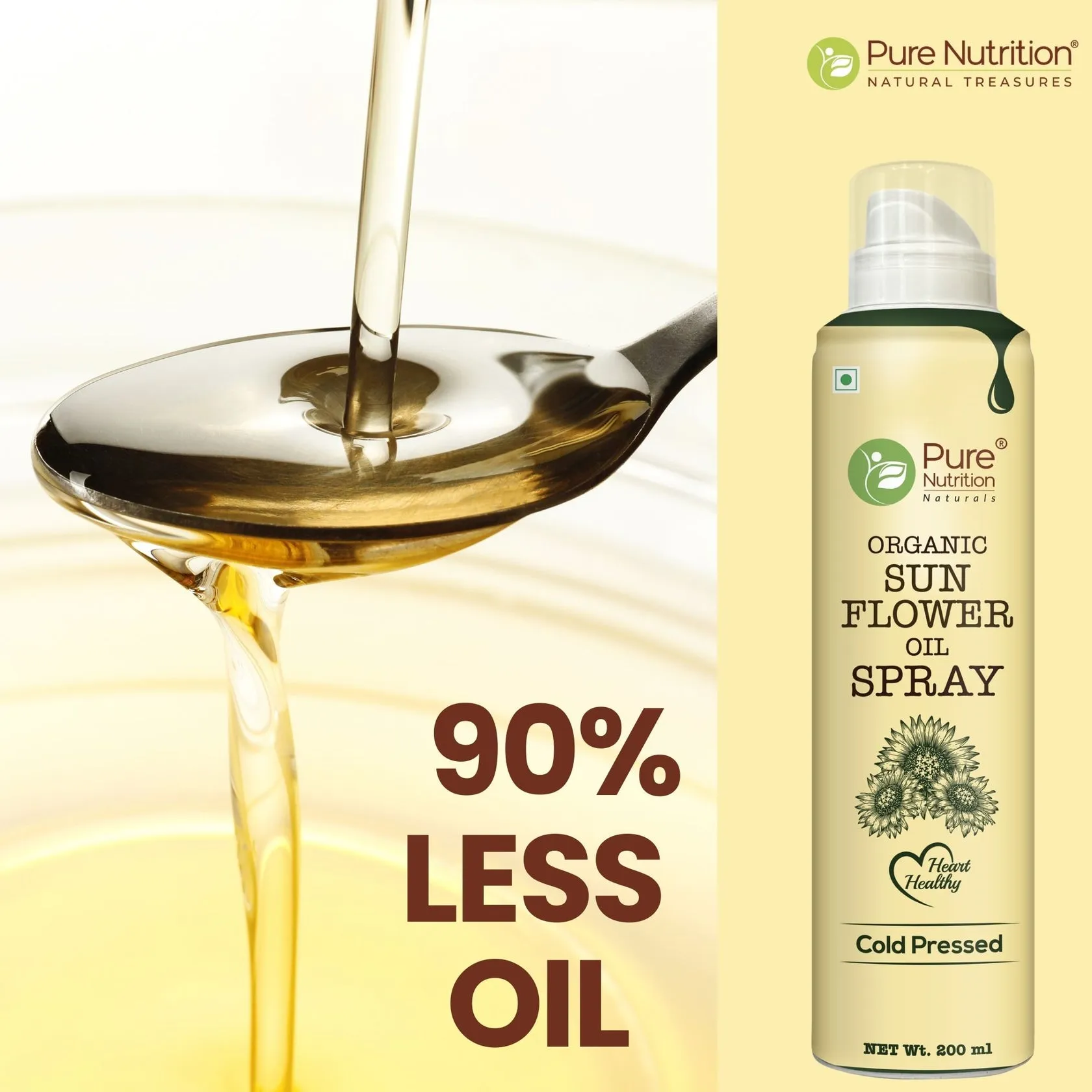 Pure Nutrition Sunflower Oil Cooking Spray - Image 3