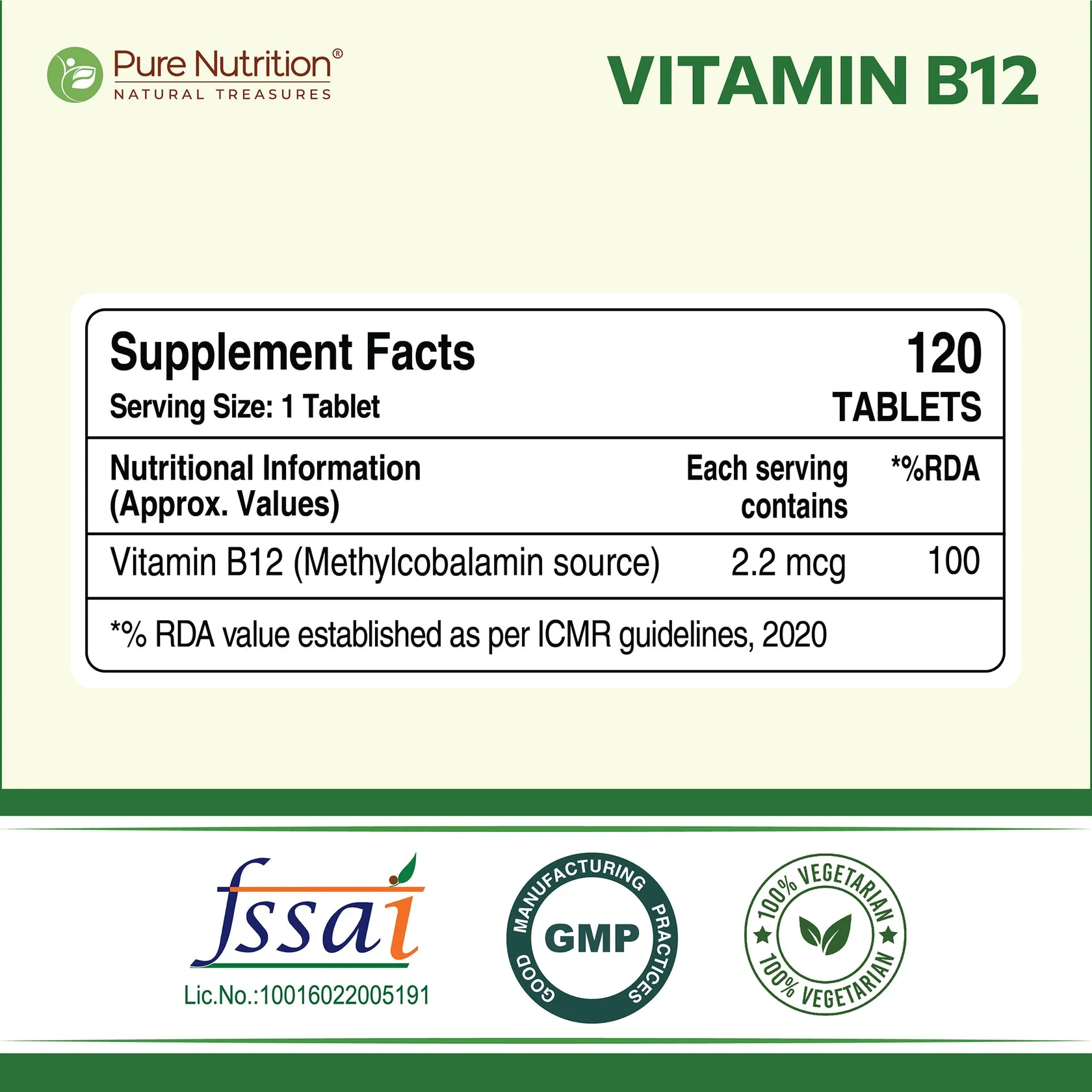 Pure Nutrition Vitamin B12 Methylcobalamin - Image 5