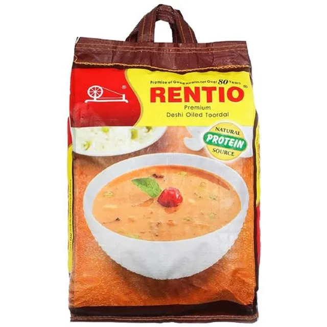RENTIO Premium Desi Oiled Toor Dal RENTIO Premium Desi Oiled Toor Dal-Pack Size-5 Kg