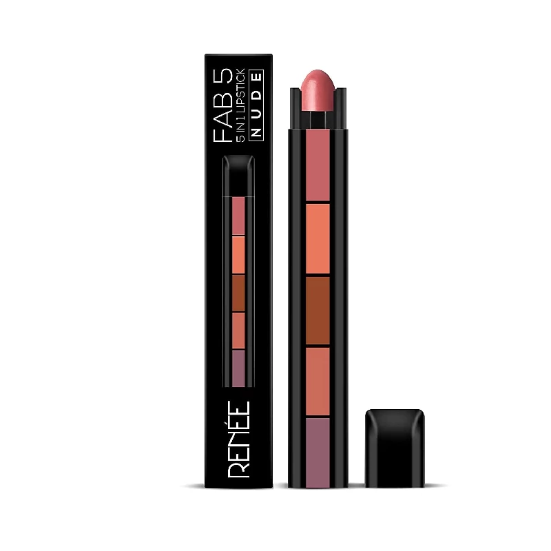 Renee Fab 5 Nude 5 in 1 Lipstick Renee Fab 5 Nude 5 in 1 Lipstick-Pack Size-7.5 g
