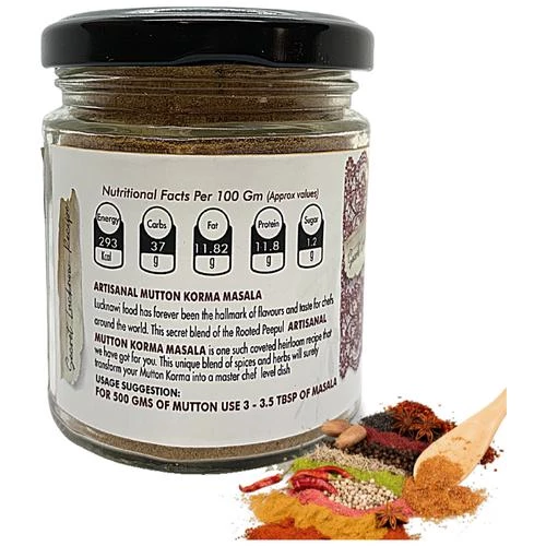 Rooted Peepul Artisanal Mutton Korma Masala - Enhances Flavour & Aroma - Image 2