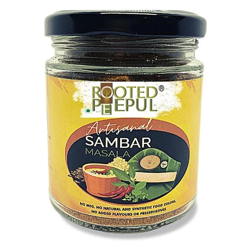 Rooted Peepul Artisanal Sambar Masala Rooted Peepul Artisanal Sambar Masala--75 g Glass Jar