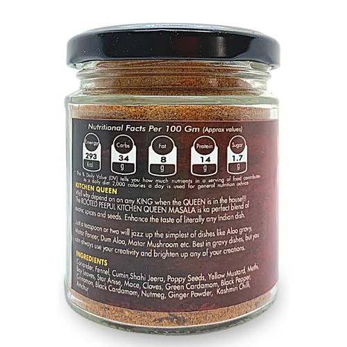 Rooted Peepul Kitchen Queen Masala - No Added Flavours & Preservatives - Image 2