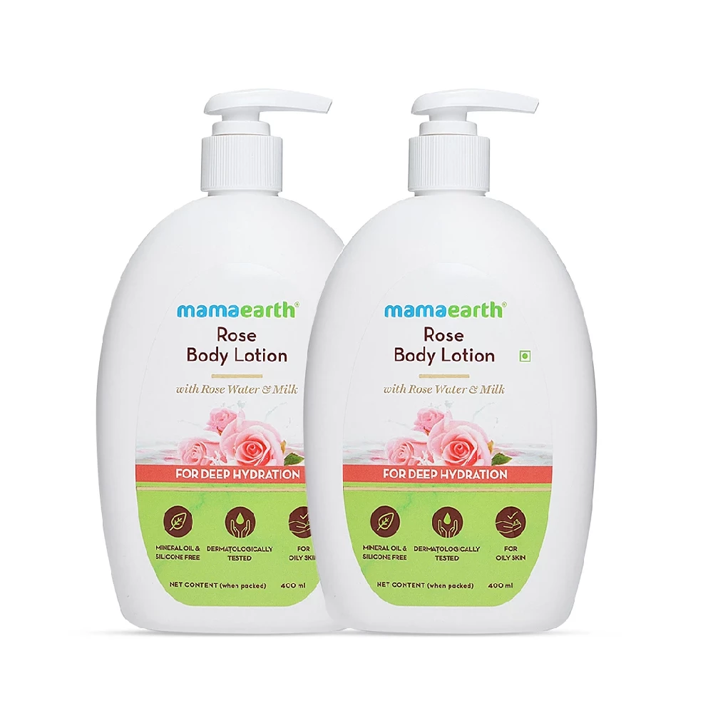 Rose Body Lotion With Rose Water & Milk For Deep Hydration