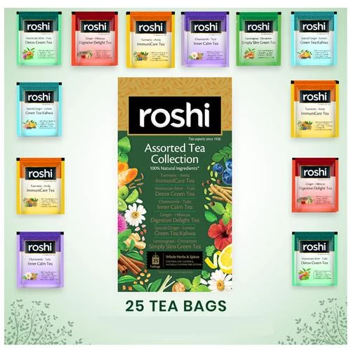 Roshi Assorted Tea Bags - Sampler Trial Pack With 6 Exotic Flavors - Image 6