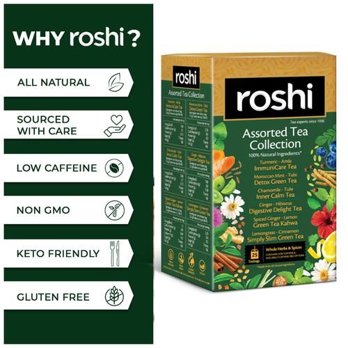Roshi Assorted Tea Bags - Sampler Trial Pack With 6 Exotic Flavors - Image 7