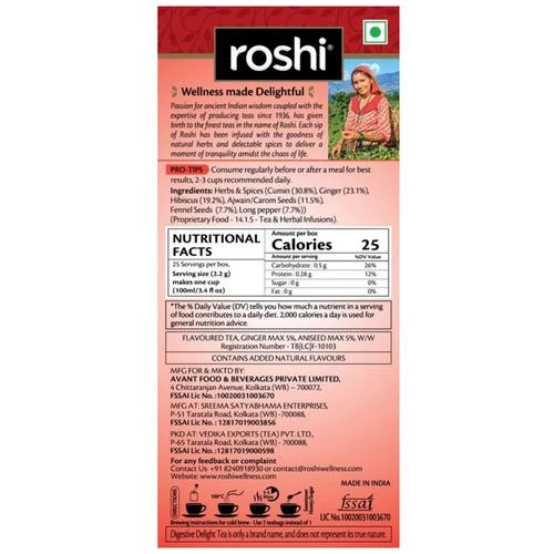 Roshi Digestive Herbal Tea - Digestive Delight With Ginger - Image 2