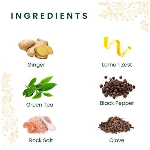 Roshi Green Tea - Kahwa With Ginger & Lemon - Image 3