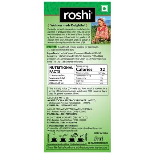 Roshi Green Tea - Simply Slim Lemongrass Cinnamon - Image 2