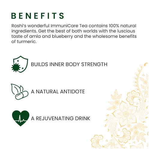 Roshi Herbal Green Tea - ImmuniCare With Turmeric - Image 6