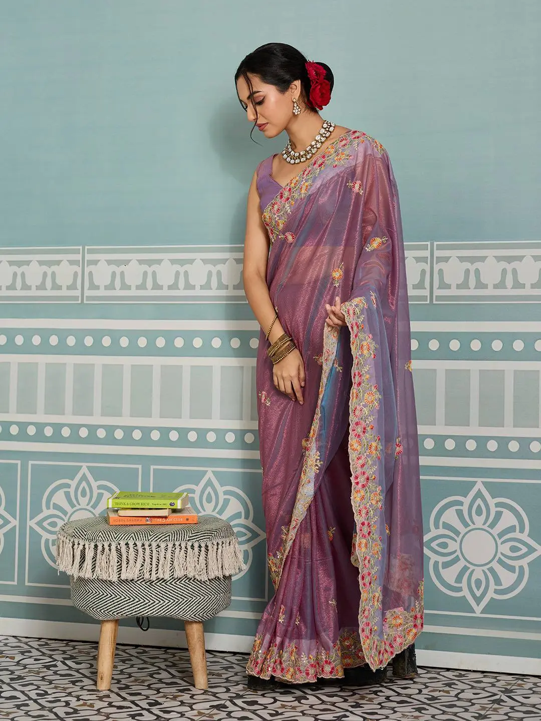 Roykals Designer Function Wear Saree Majestic Purple