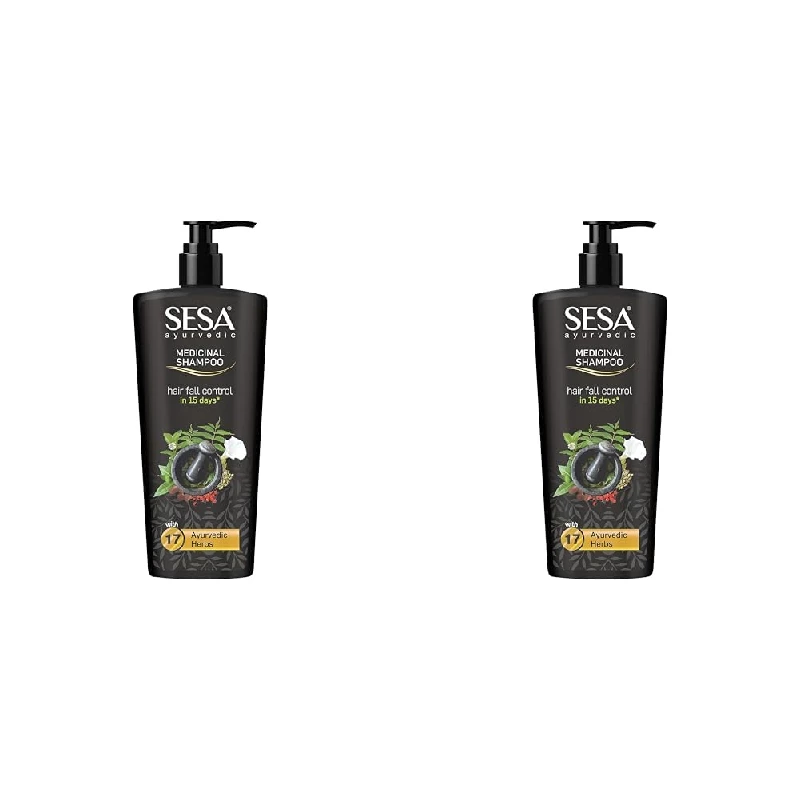 Sesa Ayurvedic Medicinal Shampoo Hairfall Control Anti Dandruff Shampoo 500 ml Sesa Ayurvedic Medicinal Shampoo Hairfall Control Anti Dandruff Shampoo 500 ml-Pack Size-Pack of 2