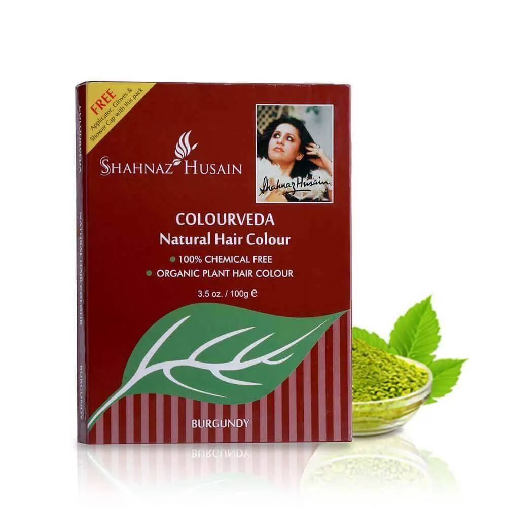 Shahnaz Husain Colourveda Natural Hair Colour BURGUNDY - Image 2