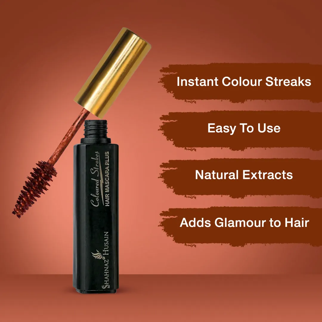 Shahnaz Husain Hair Mascara Plus - Instant Glamour Hair Colour - Shade No - 2 - Copper Tone - Image 2