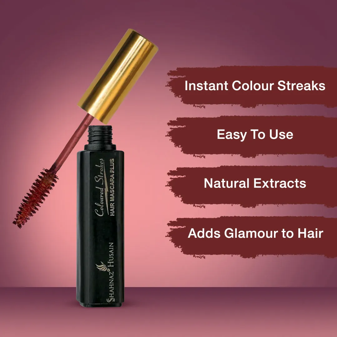 Shahnaz Husain Hair Mascara Plus - Instant Glamour Hair Colour - Shade No - 3 - Plum - Image 2