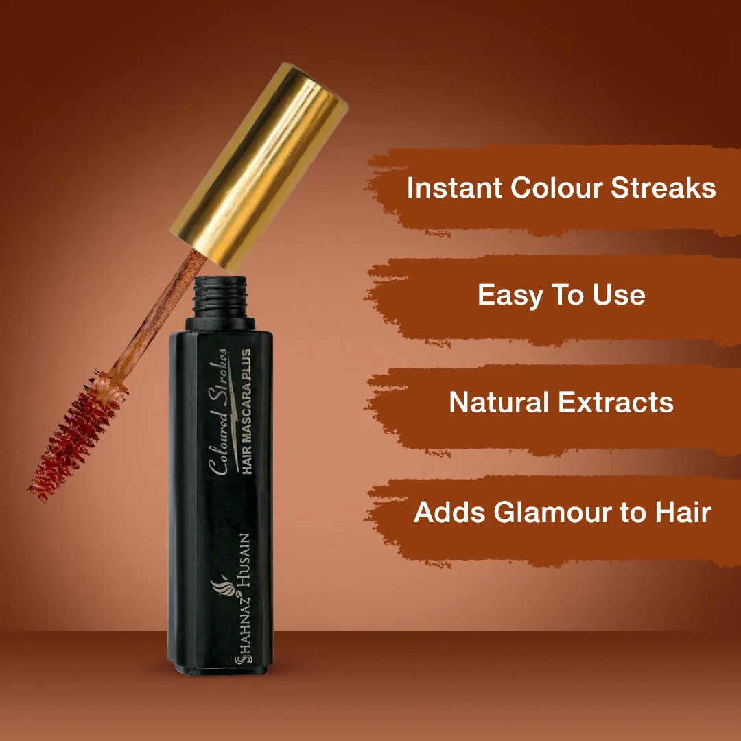 Shahnaz Husain Hair Mascara Plus - Instant Glamour Hair Colour - Shade No - 4 Caramel - Image 2