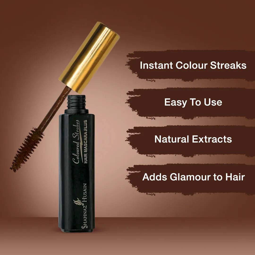 Shahnaz Husain Hair Mascara Plus - Instant Glamour Hair Colour - Shade No - 5 - Brown - Image 2
