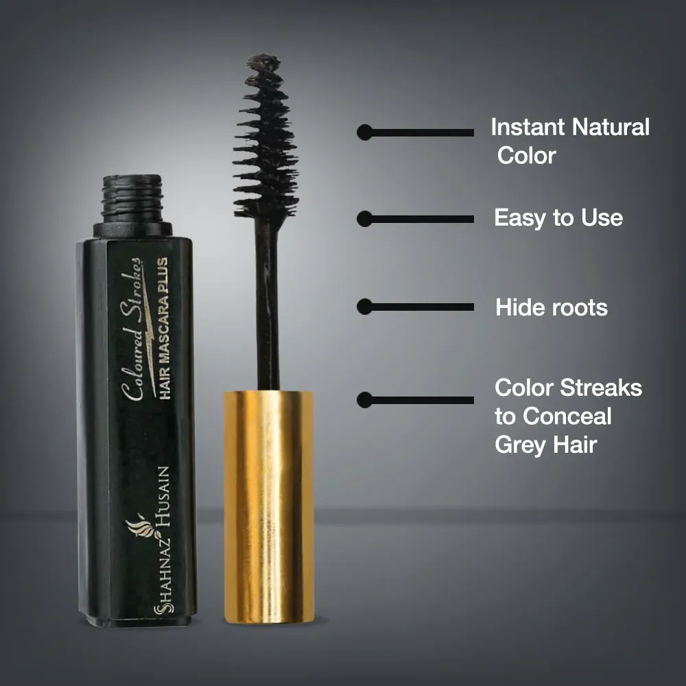 Shahnaz Husain Hair Mascara Plus - Instant Glamour Hair Colour - Shade No - 6 - Black - Image 2