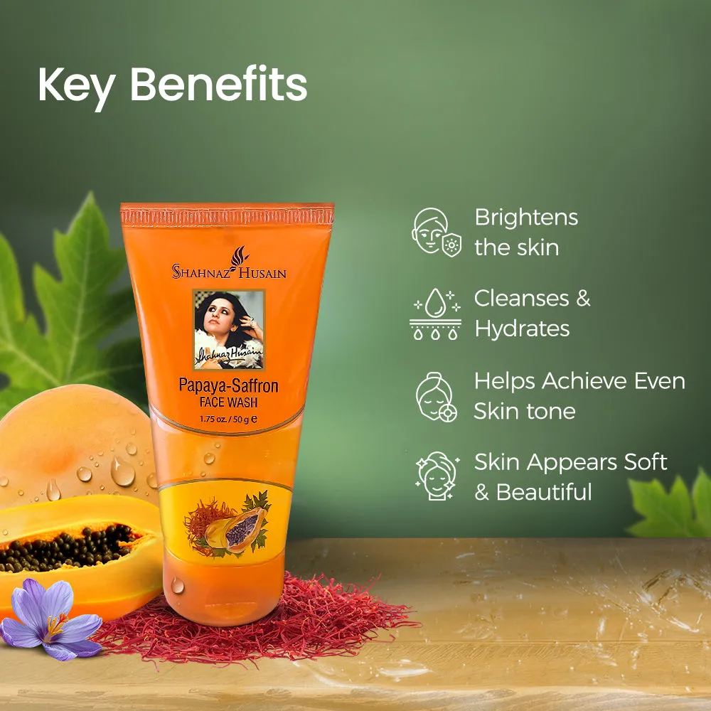 Shahnaz Husain Papaya-Saffron Face Wash - Image 4
