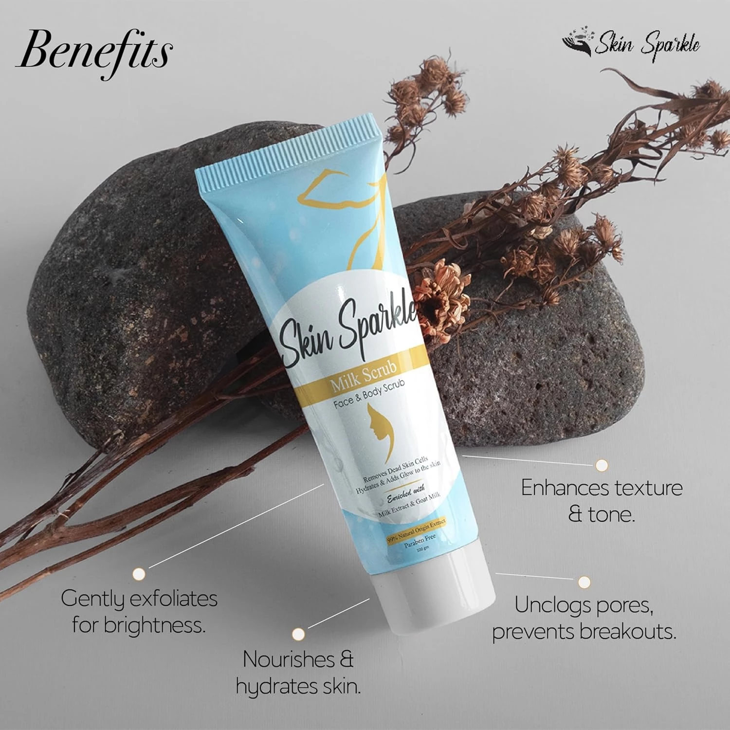 Skin Sparkle Face & Body Milk Scrub - Image 3